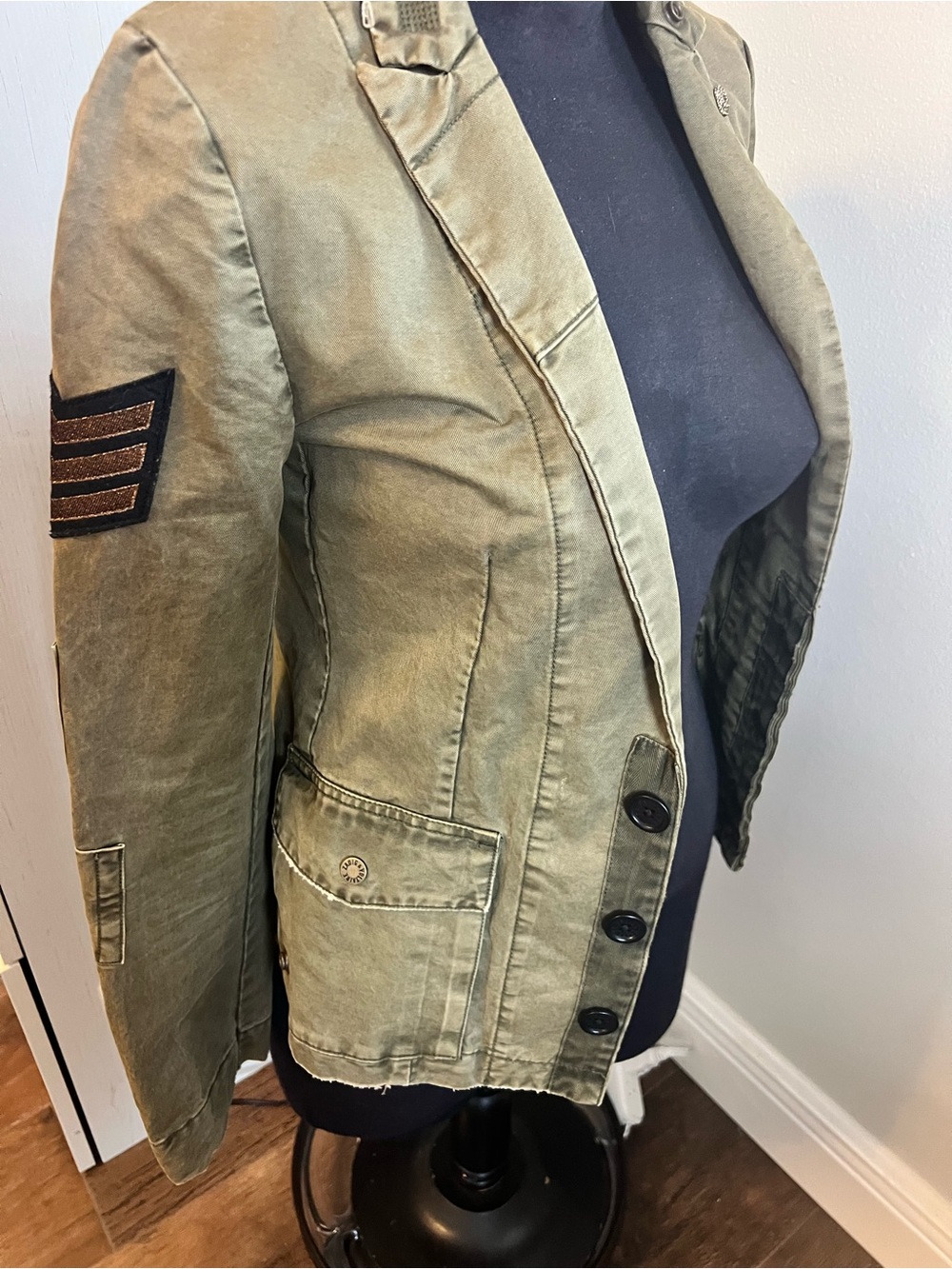 Zadig & Voltaire Virginia Grunge Military Jacket XS